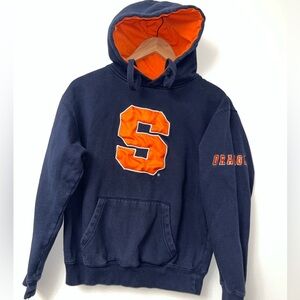 Syracuse University Navy and Orange Hoodie Unisex Adult Smalll